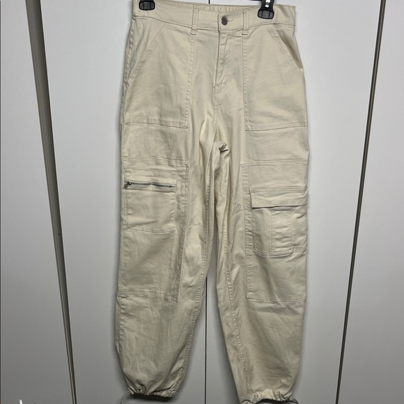 Cream Cargo Pants - Picture 1 of 12
